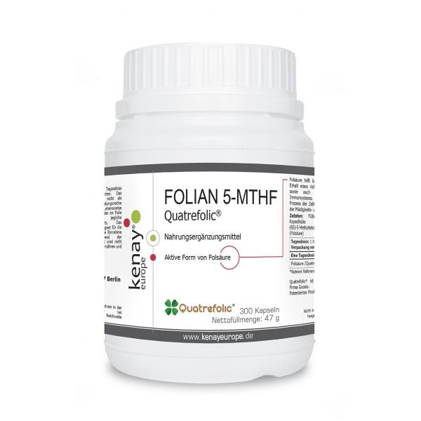 FOLIAN 5-MTHF Quatrefolic® 300 Kapseln - Nahrungsergänzungsmittel 