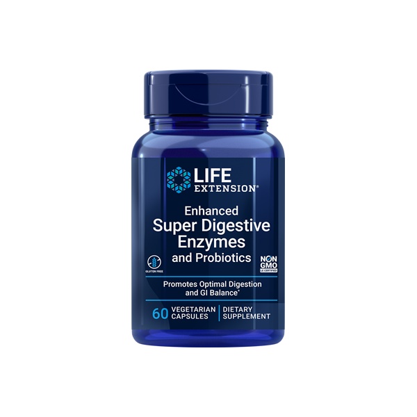 Enzyme mit Probiotika Enhanced Super Digestive LifeExtension (60 Kapseln)