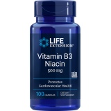 Vitamin B3 Niacin 500mg LifeExtension (100 Kapseln) - Nahrungsergänzungsmittel