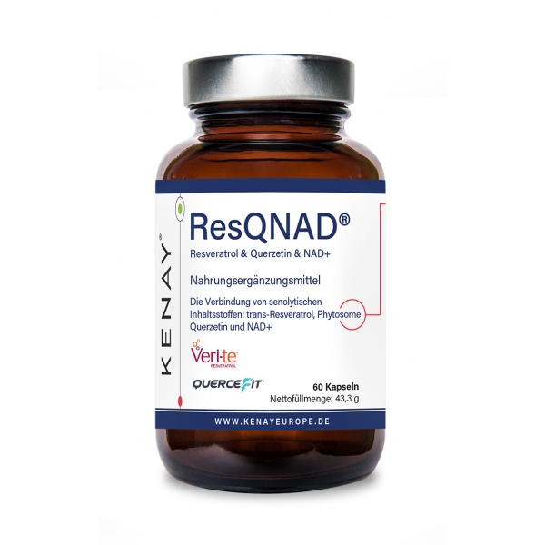 ResQNAD Resveratrol & Querzetin & NAD+ (60 Kapseln) - Nahrungsergänzungsmittel 