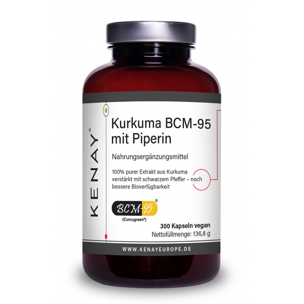 Kurkuma BCM-95® (CURCUGREEN®) mit Piperin 300 Kapseln