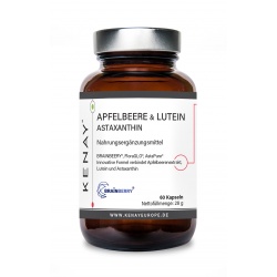 Apfelbeere & Lutein Astaxanthin | 60 Kapseln | Nahrungsergänzungsmittel | KENAY®