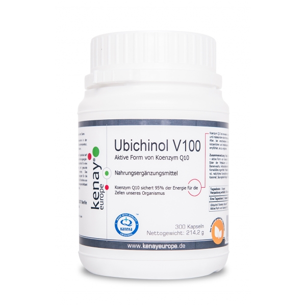 Ubichinol V100 Aktive Form von Koenzym Q10 ( 300 Kapseln ) - Nahrungsergänzungsmittel