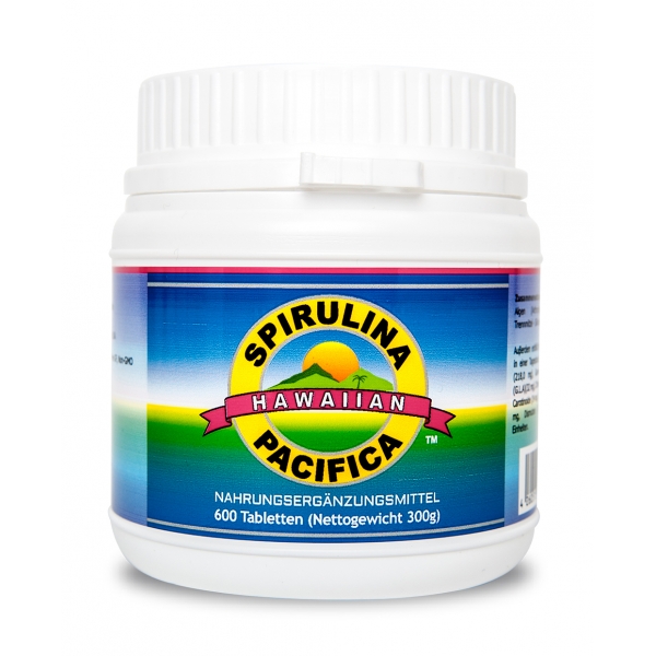 Spirulina Pacifica 500mg (600 Tabletten) - Nahrungsergänzungsmittel