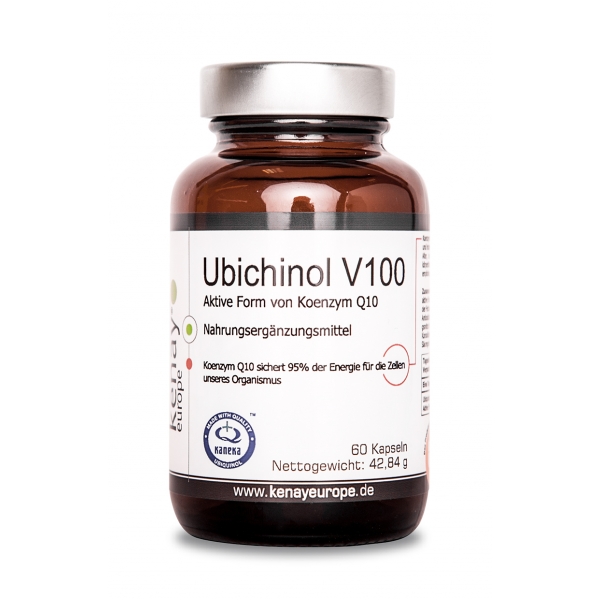 Ubichinol V100 Aktive Form von Koenzym Q10 (60 Kapseln) - Nahrungsergänzungsmittel